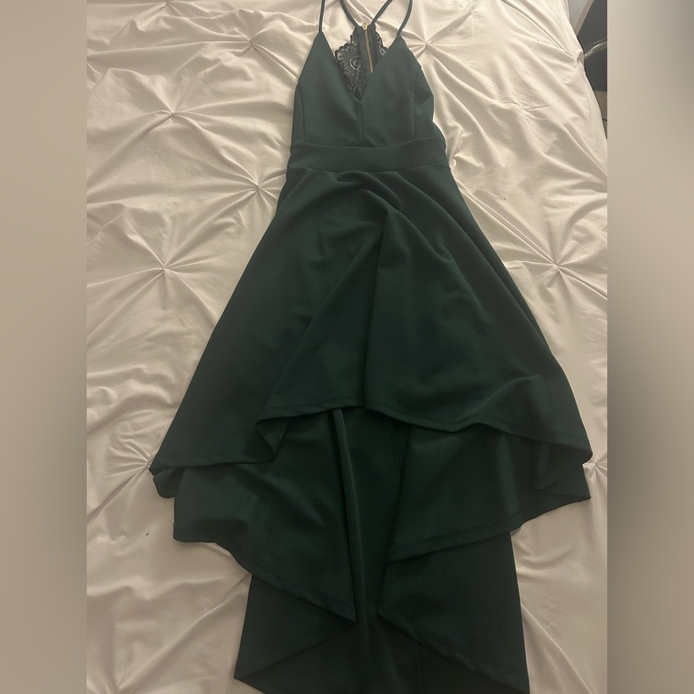 Windsor Dark Green High Low Dress
